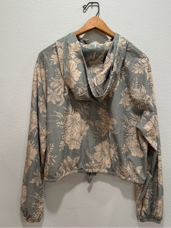 Hurley Teal Tropical Print Quarter Zip Hoodie Pullover Size XL NWT - Picture 3 of 8